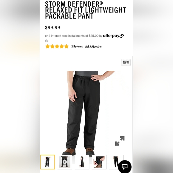 Carhartt Storm Defender Rain Pants - Picture 1 of 5